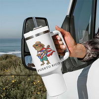 Coqui Frog Puerto Rico Tumbler With Handle Boricua Taino Island Pride