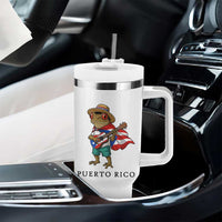 Coqui Frog Puerto Rico Tumbler With Handle Boricua Taino Island Pride