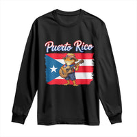 Coqui Frog Puerto Rico Flag Long Sleeve Shirt Puerto Rican Taino Boricua