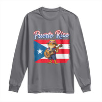 Coqui Frog Puerto Rico Flag Long Sleeve Shirt Puerto Rican Taino Boricua