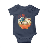 Funny Cat Ramen Baby Onesie Cute Japanese Sushi Kitty Eating Noodles - Wonder Print Shop