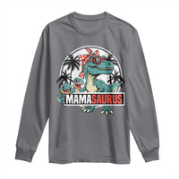 Mamasaurus Dinosaur Long Sleeve Shirt Funny Grandma Saurus Family Matching - Wonder Print Shop