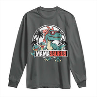 Mamasaurus Dinosaur Long Sleeve Shirt Funny Grandma Saurus Family Matching - Wonder Print Shop