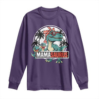Mamasaurus Dinosaur Long Sleeve Shirt Funny Grandma Saurus Family Matching - Wonder Print Shop