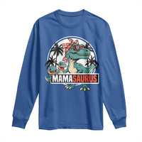 Mamasaurus Dinosaur Long Sleeve Shirt Funny Grandma Saurus Family Matching - Wonder Print Shop
