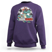 Mamasaurus Dinosaur Sweatshirt Funny Grandma Saurus Family Matching - Wonder Print Shop
