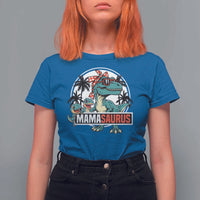 Mamasaurus Dinosaur T Shirt For Women Funny Grandma Saurus Family Matching - Wonder Print Shop