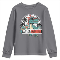 Mamasaurus Dinosaur Youth Sweatshirt Funny Grandma Saurus Family Matching - Wonder Print Shop