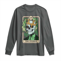 Skeleton Smokes Long Sleeve Shirt The Stoner Weed Lover Cannabis 420 - Wonder Print Shop