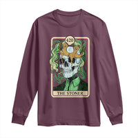 Skeleton Smokes Long Sleeve Shirt The Stoner Weed Lover Cannabis 420 - Wonder Print Shop