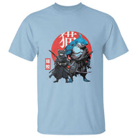 Samurai Cat Shark T Shirt Retro Japanese Animal Warrior Art - Wonder Print Shop
