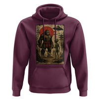 Samurai Bigfoot Japanese UFO Hoodie Sasquatch Ailen Ukiyo-e - Wonder Print Shop
