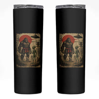 Samurai Bigfoot Japanese UFO Skinny Tumbler Sasquatch Ailen Ukiyo-e - Wonder Print Shop