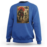 Samurai Bigfoot Japanese UFO Sweatshirt Sasquatch Ailen Ukiyo-e - Wonder Print Shop