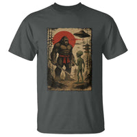 Samurai Bigfoot Japanese UFO T Shirt Sasquatch Ailen Ukiyo-e - Wonder Print Shop