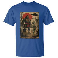 Samurai Bigfoot Japanese UFO T Shirt Sasquatch Ailen Ukiyo-e - Wonder Print Shop