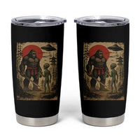Samurai Bigfoot Japanese UFO Tumbler Cup Sasquatch Ailen Ukiyo-e - Wonder Print Shop
