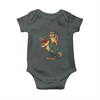 Ninja Cat Riding Dinosaur Baby Onesie - Wonder Print Shop