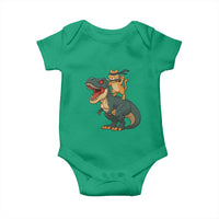 Ninja Cat Riding Dinosaur Baby Onesie - Wonder Print Shop