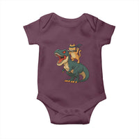 Ninja Cat Riding Dinosaur Baby Onesie - Wonder Print Shop