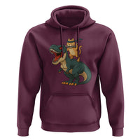 Ninja Cat Riding Dinosaur Hoodie - Wonder Print Shop