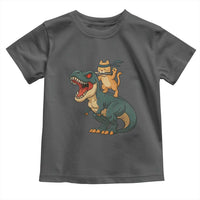 Ninja Cat Riding Dinosaur Toddler T Shirt - Wonder Print Shop