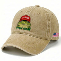 Make Algae Great Again Washed Cotton Baseball Cap Funny Political Satire Nature Lover Gift