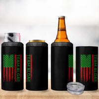 Team Algae 4 in 1 Can Cooler Tumbler Funny Make Algae Great Again American Flag Political Meme