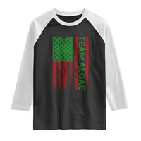 Team Algae Raglan Shirt Funny Make Algae Great Again American Flag Political Meme