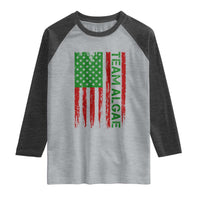 Team Algae Raglan Shirt Funny Make Algae Great Again American Flag Political Meme