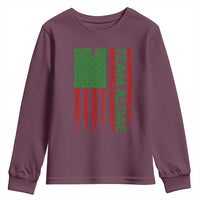 Team Algae Youth Sweatshirt Funny Make Algae Great Again American Flag Political Meme