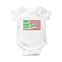 Make Algae Great Again Baby Onesie Funny Political Satire American Flag Meme