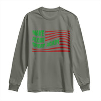 Make Algae Great Again Long Sleeve Shirt Funny Political Satire American Flag Meme