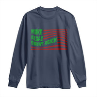 Make Algae Great Again Long Sleeve Shirt Funny Political Satire American Flag Meme