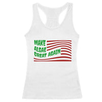 Make Algae Great Again Racerback Tank Top Funny Political Satire American Flag Meme