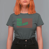 Make Algae Great Again T Shirt For Women Funny Political Satire American Flag Meme