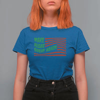 Make Algae Great Again T Shirt For Women Funny Political Satire American Flag Meme