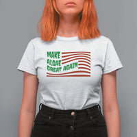 Make Algae Great Again T Shirt For Women Funny Political Satire American Flag Meme