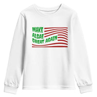 Make Algae Great Again Youth Sweatshirt Funny Political Satire American Flag Meme