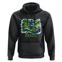 Brazil Soccer Fan Hoodie Brasil Flag Football Game Day Supporter