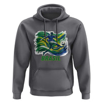 Brazil Soccer Fan Hoodie Brasil Flag Football Game Day Supporter