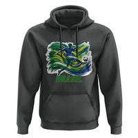Brazil Soccer Fan Hoodie Brasil Flag Football Game Day Supporter