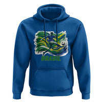 Brazil Soccer Fan Hoodie Brasil Flag Football Game Day Supporter