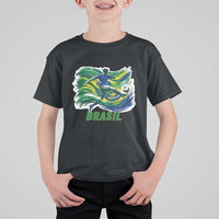 Brazil Soccer Fan T Shirt For Kid Brasil Flag Football Game Day Supporter