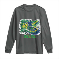 Brazil Soccer Fan Long Sleeve Shirt Brasil Flag Football Game Day Supporter