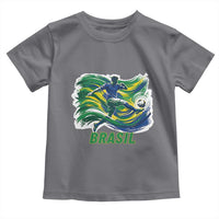 Brazil Soccer Fan Toddler T Shirt Brasil Flag Football Game Day Supporter