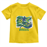 Brazil Soccer Fan Toddler T Shirt Brasil Flag Football Game Day Supporter