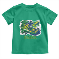 Brazil Soccer Fan Toddler T Shirt Brasil Flag Football Game Day Supporter
