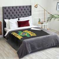 Brazil Soccer Football Fan Brasil Flag Throw Blanket