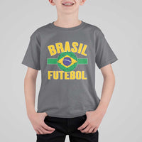 Brazil Soccer Football Fan Brasil Flag T Shirt For Kid